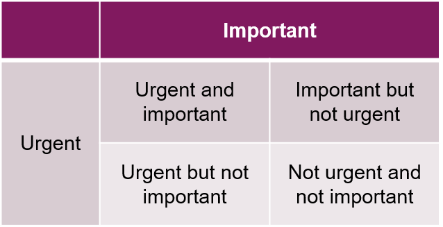 Important vs urgent
