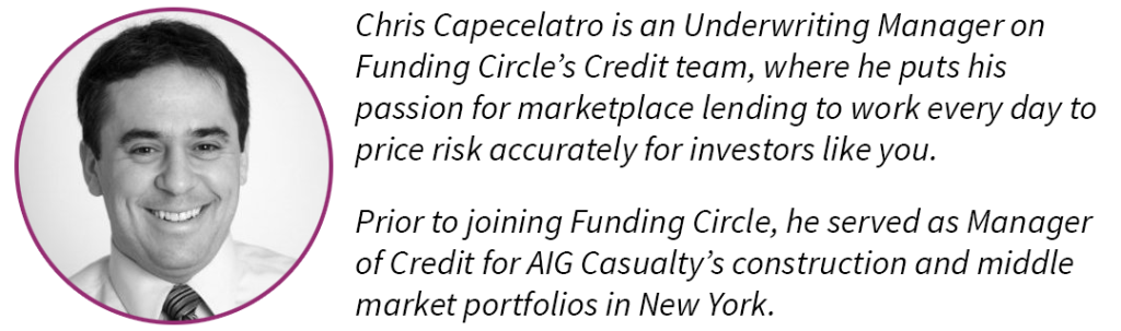 Chris Capecelatro is an Underwriting Manager on Funding Circle's Credit team, where he puts his passion for marketplace lending to work every day to price risk accurately for investors like you.