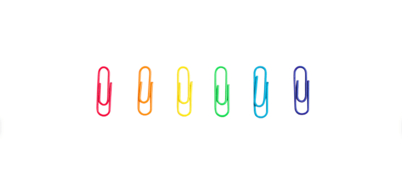A picture of rainbow colored paperclips - National Resources for LGBTQIA+ Entrepreneurs Featured image